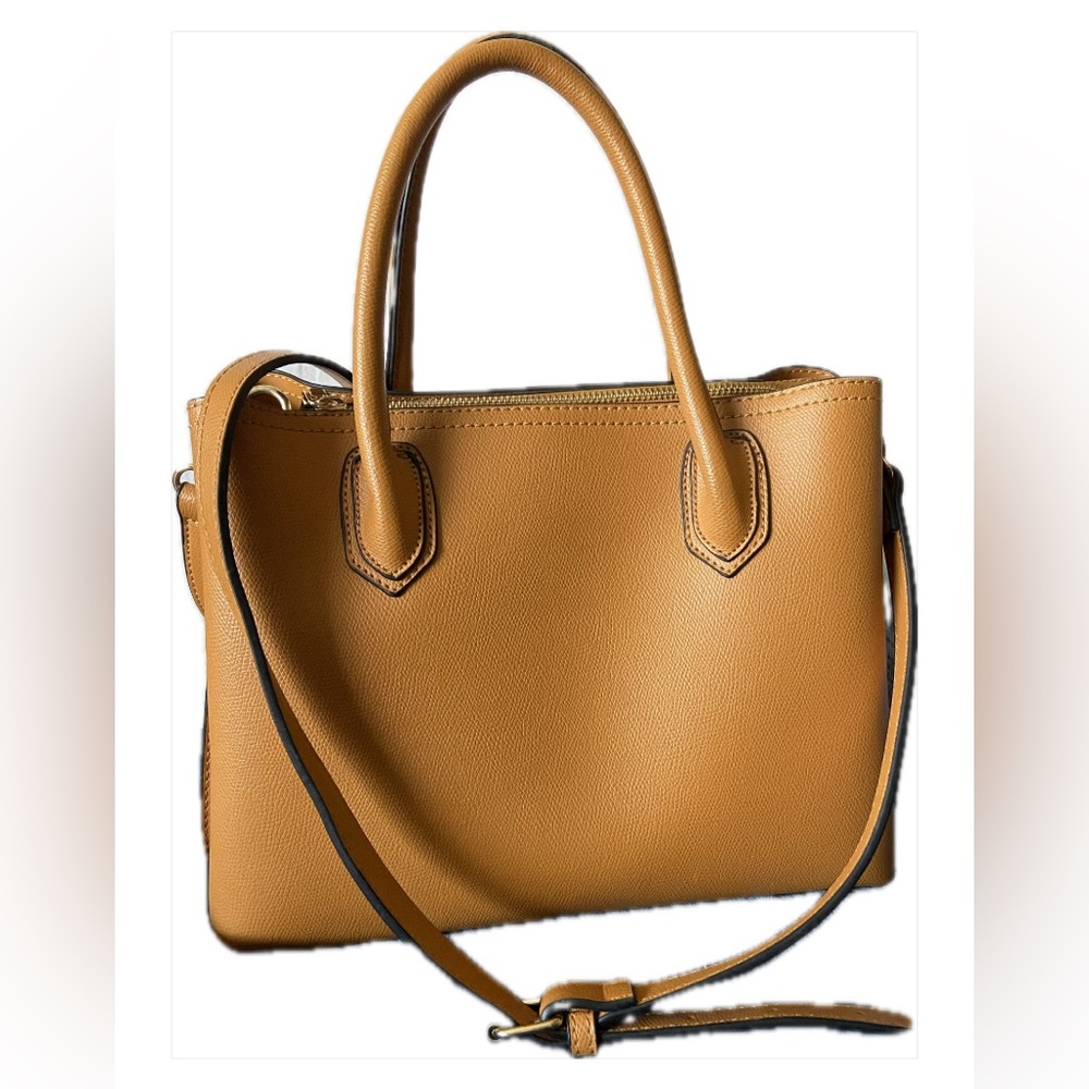 Like New! Women’s Cognac Faux Leather Satchel Handbag